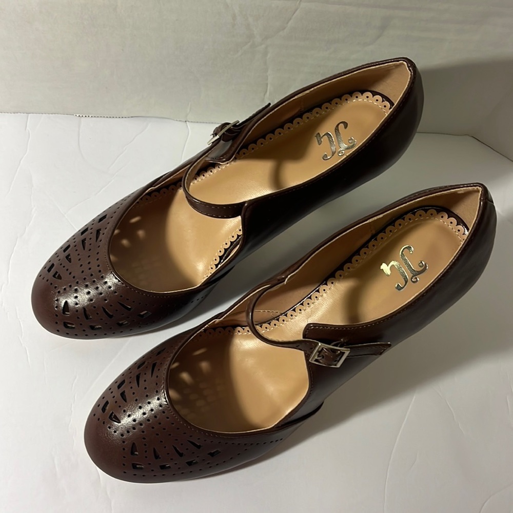 JC  Women’s Brown Shoes Size 10. Mary Jane .